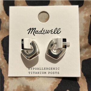 Madewell Sculptural Huggie Earrings